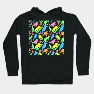 Bright 90's inspired Australian Native Animal Pattern Hoodie